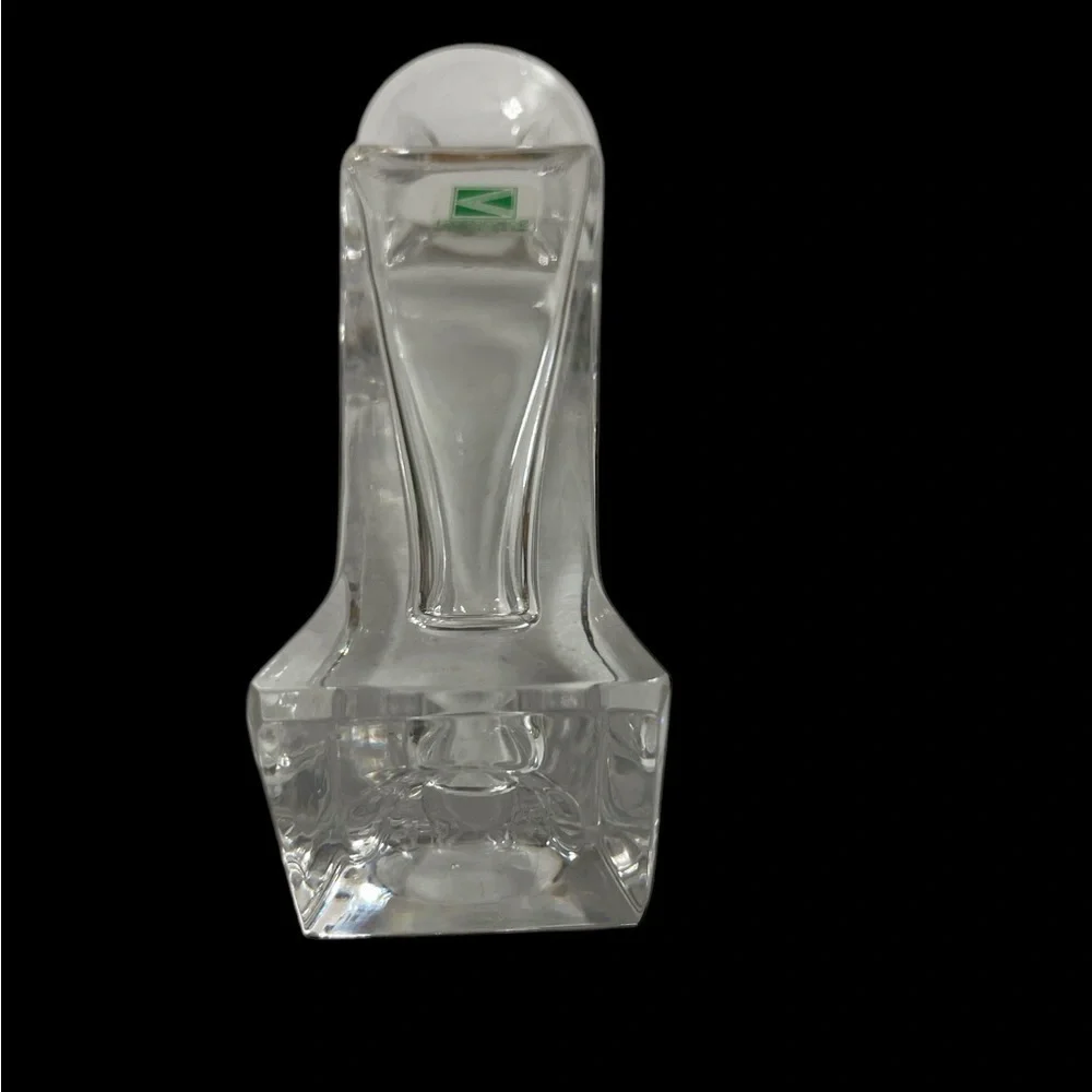 Kristal Kolor Italy Clear 24% Lead Crystal Bud Vase Sculptural 8.5”